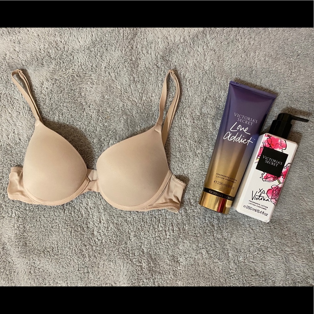 PINK Nude Push-Up Bra